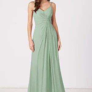Azazie Aubrielle Bridesmaid Dress in Agave - Size A6 altered to fit 5’4”
